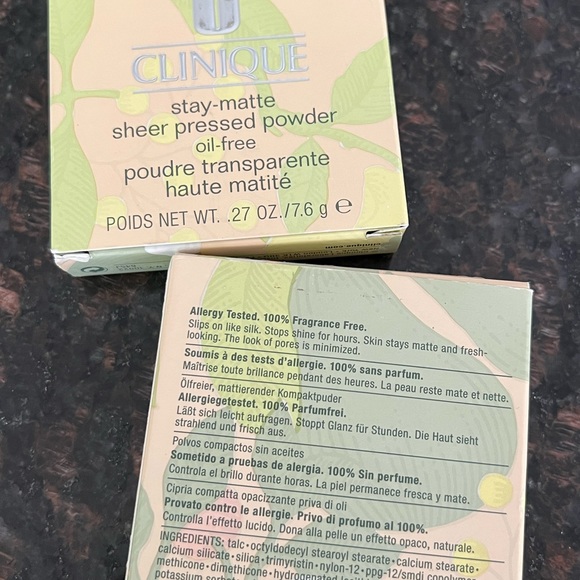 (2) NEW in Box Clinique Stay-Matte Sheer Pressed Powder Stay Nutmeg (20) - Picture 6 of 10